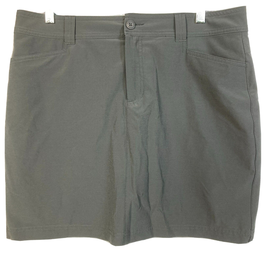 Eddie Bauer Skort Womens‎ Sz 10 Gray Stretch Skirt Hiking Outdoor Active